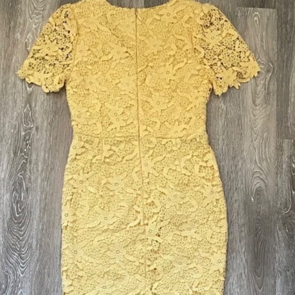 Lulu's Sunny Yellow Lace Mini Dress - Picture 2 of 4
